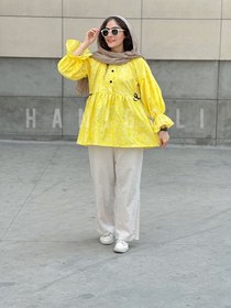 تصویر مانتو عروسکی حانی گلی مدل خورشید 