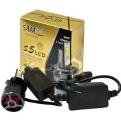 تصویر هدلایت خودرو سام اسپرت مدل S5 سه رنگ چشمک‌زن بسته 2عددی 