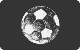 تصویر کارت بانکی فلزی طرح توپ فوتبال - Soccer Ball 