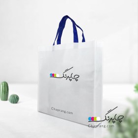 تصویر ساک پارچه ای تبلیغاتی سه طرف کاست (باکس) 