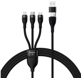 تصویر کابل شارژ 6 کاره بیسوس 100 واتی مدل Baseus cass030101 Baseus Two For Three Fast Charging Cable cass030101