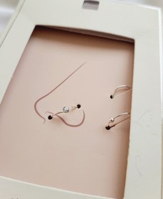 تصویر پرسینگ بینی نقره مدل6 