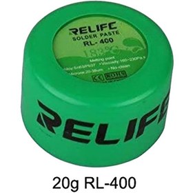 تصویر خمیر قلع 20 گرمی 183 درجه ریلایف Relife RL-400 ا RELIFE RL-400 solder paste /20G/183℃ RELIFE RL-400 solder paste /20G/183℃