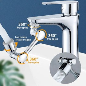 تصویر سرشیر آب متحرک و چرخان کارتن سبز و زرد - وارداتی Moving and rotating dishwasher faucet