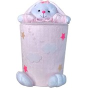 تصویر سطل زباله خرگوش صورتی rain baby 