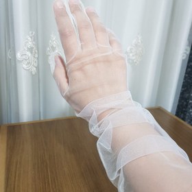 تصویر دستکش تور عروس 