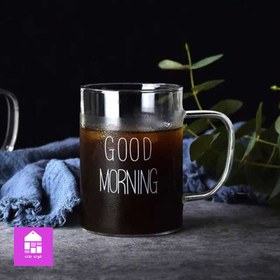 تصویر لیوان پیرکس گودمورنینگ متوسطm3 یک عددی لیوان متفرقه مدل GOOD MORNING 1