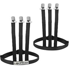 تصویر گیره لباس لوفایبر مدل نگهدارنده پیراهن مجموعه دو عددی - مشکی 