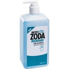 تصویر محلول ضدعفونی کننده دست میکروزد مدل میکرووات حجم 500 میلی لیتر 