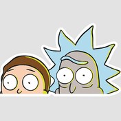 تصویر استیکر Rick and Morty worried faces 