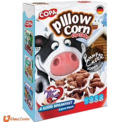 تصویر غلات صبحانه بر پایه گندم و ذرت و سبوس گندم حاوی کاکائو با مغزی کرم کاکائو فندقی کوپا 250 گرمی Copa Breakfast Cereal – Wheat Corn Wheat Bran with Cocoa & Hazelnut Cream Filling 250g