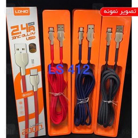 تصویر کابل تبدیل USB به لایتنینگ الدینیو مدل LS-412 طول 2 متر 