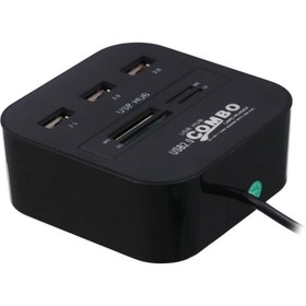 تصویر هاب 7 پورت USB2.0 کمبو Combo USB2.0 7Port Hub
