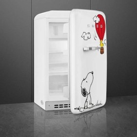 تصویر یخچال فاب 10 اسمگ SMEG مدل فریزر دار طرح اسنوپی یخچال مینی ایستاده تک درب snoopy 