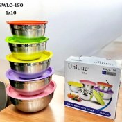 تصویر کاسته ۵ تیکه درب رنگی استیل 