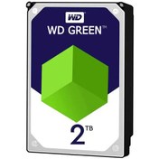 تصویر حافظه اچ دی دی اینترنال وسترن دیجیتال مدل سبز ظرفیت 2 ترابایت استوک Western Digital Green 2TB Internal HDD