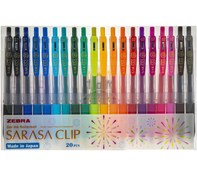 تصویر روان نویس 20 رنگ زبرا Sarasa Clip با قطر نوشتاری 0.7 ا Zebra Sarasa Clip 20 Color Rollerball Pen Zebra Sarasa Clip 20 Color Rollerball Pen