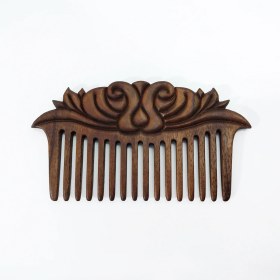 تصویر شانه چوبی منبت کاری کد HG-141 