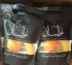 تصویر پکیج میوه ترحیم (آب میوه، کیک،سیب ، پرتقال تامسون) 