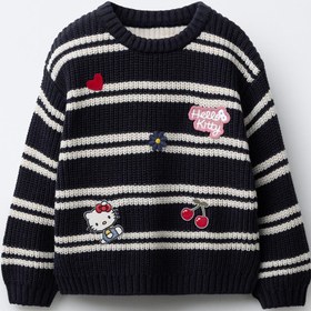 تصویر ژاکت یقه دوچرخه‌ای با طرح گلدوزی از برند زارا (بچه گانه) 