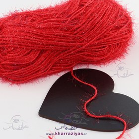 تصویر کاموا سوزنی قرمز روشن 