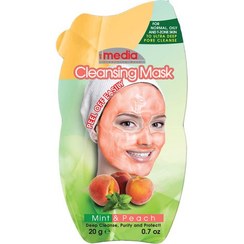 تصویر ماسک لایه بردار صورت نعناع و هلو مدیا ا media face mask mint peach 20ml media face mask mint peach 20ml