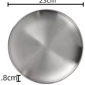 تصویر بشقاب گرد استیل سفری 