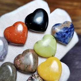 تصویر پک 10 عددی نگین های سنگ های معدنی تراش قلب کد G81180 