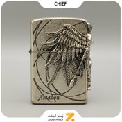 تصویر فندک چیف بال فرشته پلاک برجسته برنجی 