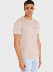 تصویر تی‌شرت یقه گرد با لوگو برند calvin klein jeans Logo Crew Neck T-Shirt