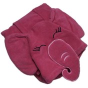 تصویر حوله پالتویی کودک سلین طرح فیل سرخابی سایز 2-3 