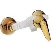 تصویر شیر توالت مدل اردکی سفید طلا 