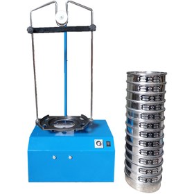 تصویر شیکر الک آزمایشگاهی غربالی تایم دار - حرکت غربالی یک جهته Electrical Sieve Shaker Use For 8 & 12 In Frams