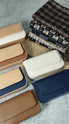 تصویر ست کیف و شال مخمل با کیف تک رنگ و دو رنگ صنم - شماره ۴ با کیف تک رنگ قهوه ای 