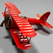 تصویر ماکت فلزی هواپیما دکوری قرمز 