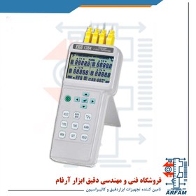 تصویر ترمومتر 4 کاناله مولتی ترموکوپل مدل TES-1384 ساخت TES تایوان TES 1384 4 Input Thermometer/Datalogger