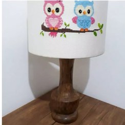 تصویر آباژور شماره دوزی شده کودک طرح جغد 