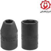 تصویر بکس فشار قوی مشکی کوتاه درایو 1/2 اینچ سایز 19 توسن مدل TP1274S-19 