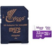 تصویر کارت حافظه microSDHC ویکومن مدل 533X کلاس 10 استاندارد UHS-I U1 سرعت 80MBps ظرفیت 32 گیگابایت 