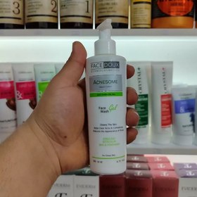 تصویر فیس دوکس شوینده صورت مناسب پوست های چرب وآکنه ای 200ML FACE DOUX ACNESOME FACE WASH GEL ACNE CONTROL&OILY SKIN