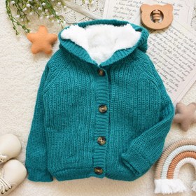 تصویر بافت کلاهدار سبزآبی N200- mothercare 