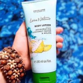 تصویر لوسیون بدن آب نارگیل و طالبی لاونیچر اوریفلیم Love Nature Body Lotion Invigorating Coconut Water & Melon