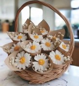 تصویر گیفت شمع بابونه Chamomile candle gift