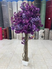 تصویر درختچه مصنوعی شکوفه بنفش 