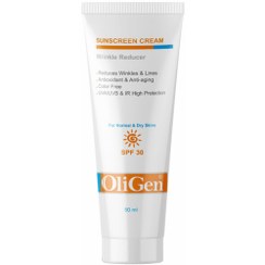 تصویر ضد آفتاب ضد چروک پوست نرمال و خشک اس پی اف 30 الی ژن oligen normal and dry skin spf30 sunscreen cream