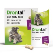 تصویر قرص ضد انگل سگ‌ درنتال (نژاد کوچک) | DRONTAL TASTY BONE WORMER TABLETS 