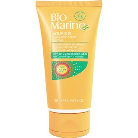 تصویر ضد آفتاب فاقد چربی SPF50 بایومارین ضد آفتاب صورت مدل ضد آفتاب فاقد چربی SPF50 بایومارین چرب SPF 50 حجم 50 میلی‌لیتر برند بایومارین | BIOMARINE بدون رنگ