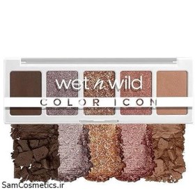 تصویر سایه چشم 5 رنگ کالر آیکون Camo Flaunt وت اند وایلد WET N WILD Eyeshadow Palette Color Icon 5-Pan Walking n Camo Flaunt