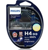تصویر لامپ خودرو H4 ٪ 200 RACING VISION GT200 BULB 2 قطعه مجموعه فیلیپس Philips 