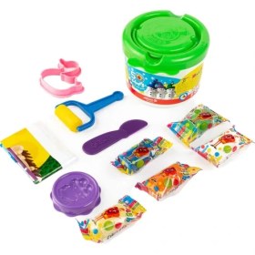 تصویر خمیر بازی آریا سطلی ۵ رنگ مناسب خردسال 